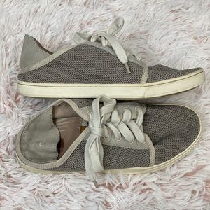 OluKai Pehuea Li Gray Mesh Fabric Sneaker Slide Shoes Womens US 8